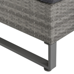 Outsunny 4 Seater Grey Rattan Corner Lounge Set - Wilko - thumbnail 4