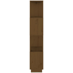 vidaXL 4 Shelf Honey Brown Pine Wood Bookcase - Size: 132 x 51 x 25cm - Wilko - thumbnail 6