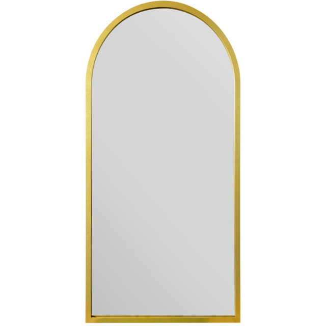 MirrorOutlet The Arcus Gold Framed Arched Garden Wall Mirror 120 x 60cm - Size: 120 x 60 x 3cm - Wilko - image 1