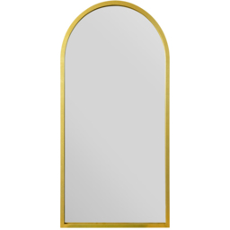 MirrorOutlet The Arcus Gold Framed Arched Garden Wall Mirror 120 x 60cm - Size: 120 x 60 x 3cm - Wilko - thumbnail 1