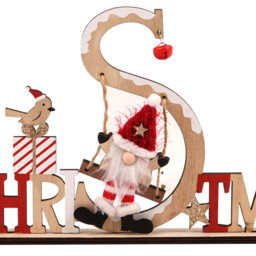 Candy Cane Lane Gonk Christmas Standing Sign Decoration - Size: 18 x 31 x 4cm - Natural - Wilko - thumbnail 3