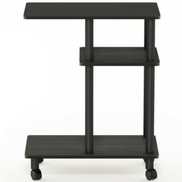 Walplus Espresso 2 Shelf Black U Shape Turn-N-Tube Side Table - Size: 29.49 x 56.79 x 50.01cm - Wilko - thumbnail 4