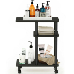 Walplus Espresso 2 Shelf Black U Shape Turn-N-Tube Side Table - Size: 29.49 x 56.79 x 50.01cm - Wilko - thumbnail 6