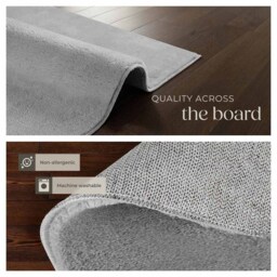tectake Zonelle Grey Short Pile Ultra Soft Rug 110 x 60cm - Size: 79.5 x 56.5 x 68.5cm - Blue - Wilko - thumbnail 6