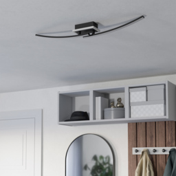 EGLO Lungolago Black Steel Minimalist Ceiling Light - Size: 6 x 14 x 74cm - Wilko - thumbnail 5