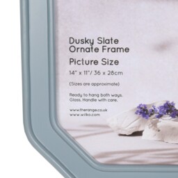 Ornate Photo Frame - Dusky Slate/14 x 11in - Wilko - thumbnail 3