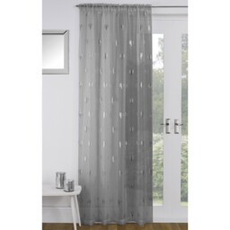 Silver Birch Panel Voile Curtain 229 x 140cm - Size: W 229 x D 229cm - Wilko - thumbnail 2