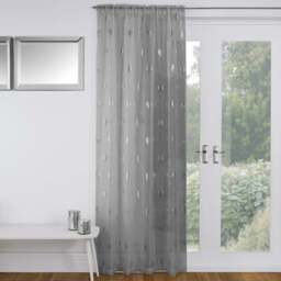 Silver Birch Panel Voile Curtain 229 x 140cm - Size: W 229 x D 229cm - Wilko - thumbnail 1