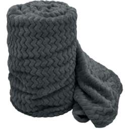Velosso Charcoal Moda Plush Throw 127 x 152cm - Size: 127 x 152 x 1cm - Wilko