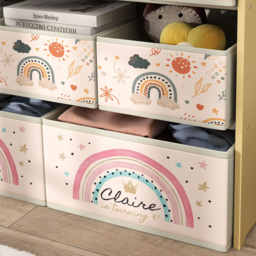 AIYAPLAY 3 Tier Yellow Toy Organiser Shelf - Size: 70 x 30 x 93cm - Wilko - thumbnail 4