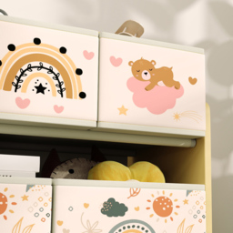 AIYAPLAY 3 Tier Yellow Toy Organiser Shelf - Size: 70 x 30 x 93cm - Wilko - thumbnail 5