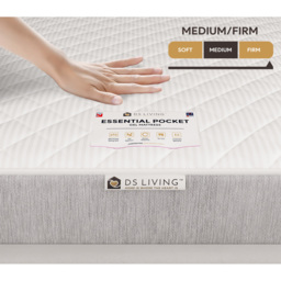 DS Living Aura Double 800 Pocket Sprung Comfort Layer Gel Enhanced Mattress - White - Wilko - thumbnail 6