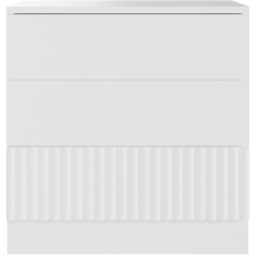 Flair Luca 3 Drawer White Ribbed Chest of Drawers - Wilko - thumbnail 3
