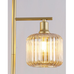 Micah Floor Lamp Champagne and Gold - Wilko - thumbnail 6