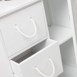 Kingston Single Door 3 Drawer White Floor Cabinet - Size: 60 x 70 x 30cm - Wilko - thumbnail 5