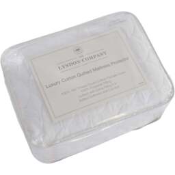 The Lyndon Company Double Cotton Quilted Mattress Protector - White - Wilko - thumbnail 1