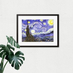 Wee Blue Coo Vincent Van Gogh Starry Night Old Master Painting Framed Wall Art Print 30 x 41cm - Size: 43.3 x 33.3 x 1.5cm - Wilko - thumbnail 4