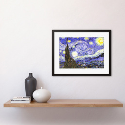 Wee Blue Coo Vincent Van Gogh Starry Night Old Master Painting Framed Wall Art Print 30 x 41cm - Size: 43.3 x 33.3 x 1.5cm - Wilko - thumbnail 3