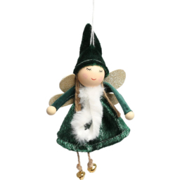 Single Gold Fairy with Bells Hanging Ornament in Assorted styles - Size: 1 Piece - Wilko - thumbnail 4