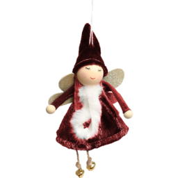 Single Gold Fairy with Bells Hanging Ornament in Assorted styles - Size: 1 Piece - Wilko - thumbnail 3