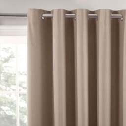 Divante Hoxton Natural Blackout Eyelet Curtains 229 x 168cm - Size: W 229 x D 168cm - Wilko - thumbnail 4