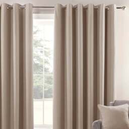 Divante Hoxton Natural Blackout Eyelet Curtains 229 x 168cm - Size: W 229 x D 168cm - Wilko - thumbnail 6