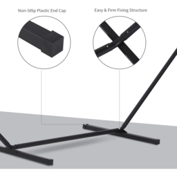 Outsunny Universal Hammock Stand 3.6m - Size: 360 x 92 x 112cm - Black - Wilko - thumbnail 7