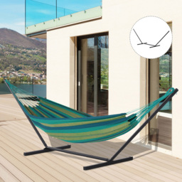 Outsunny Universal Hammock Stand 3.6m - Size: 360 x 92 x 112cm - Black - Wilko - thumbnail 1