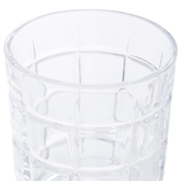 Premier Housewares Auclair Check Glass Tumblers 4 Pack - Size: 8 x 8 x 10cm - Wilko - thumbnail 4