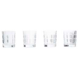 Premier Housewares Auclair Check Glass Tumblers 4 Pack - Size: 8 x 8 x 10cm - Wilko - thumbnail 1