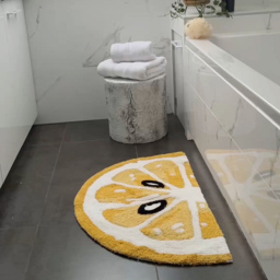Mooky Mats Half Circle Lemon Slice Non Slip Bath Mat 50 x 80cm - Size: 50 x 80 x 1cm - Yellow - Wilko - thumbnail 6