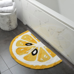 Mooky Mats Half Circle Lemon Slice Non Slip Bath Mat 50 x 80cm - Size: 50 x 80 x 1cm - Yellow - Wilko - thumbnail 5