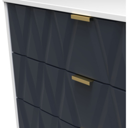 Crowndale Diamond 3 Drawer Matt Indigo and White Chest of Drawers - Wilko - thumbnail 7