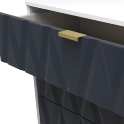 Crowndale Diamond 3 Drawer Matt Indigo and White Chest of Drawers - Wilko - thumbnail 6