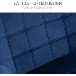 Portland Blue Velvet Armchair - Size: Single - Wilko - thumbnail 4