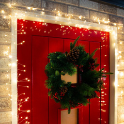 The Christmas Workshop 5.6m 680 Warm White LED Rose Gold Cluster String Light - Wilko - thumbnail 6