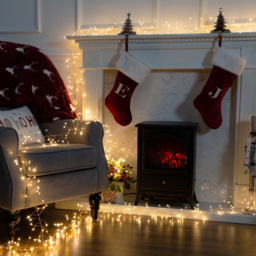 The Christmas Workshop 5.6m 680 Warm White LED Rose Gold Cluster String Light - Wilko - thumbnail 7