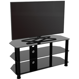 AVF Classic 2 Shelf Black Glass Top Corner TV Stand - AVF Group Ltd - Wilko - thumbnail 6