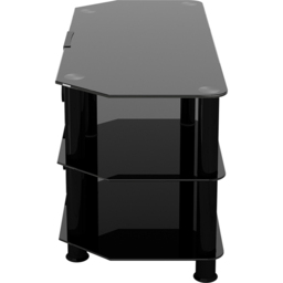 AVF Classic 2 Shelf Black Glass Top Corner TV Stand - AVF Group Ltd - Wilko - thumbnail 5