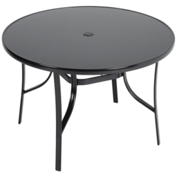 Living and Home Wicker 4 Seater Black Round Patio Set - Wilko - thumbnail 5