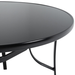 Living and Home Wicker 4 Seater Black Round Patio Set - Wilko - thumbnail 6