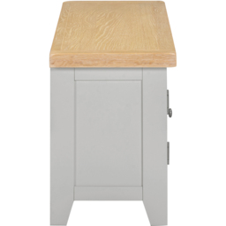 Seconique Windsor 2 Door 2 Shelf Pebble Grey and Oak Straight TV Unit - Size: 50.5 x 140 x 37cm - Pebble Grey/Oak - Wilko - thumbnail 6