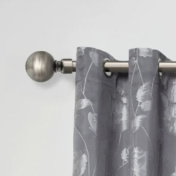 New Edge Blinds Sphere 160-300cm Extendable Black Silk Eyelet Metal Curtain Pole Set - Wilko - thumbnail 3