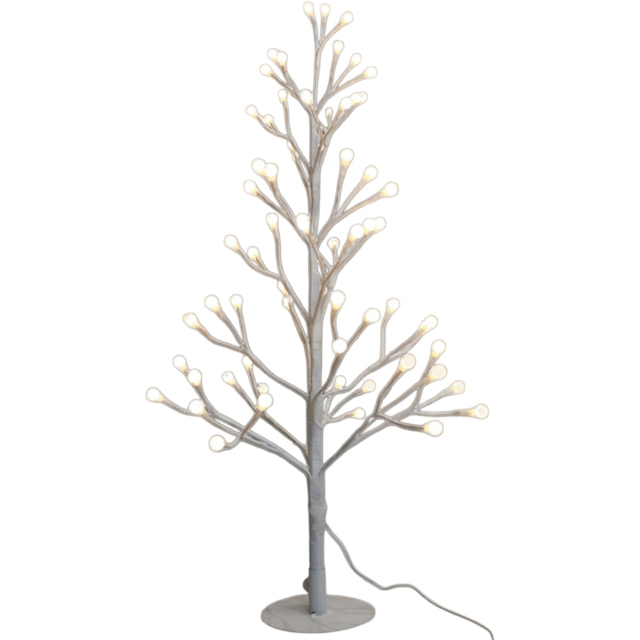 Xmas Haus 120 Warm White and White Micro LED Pre-Lit Artificial Christmas Tree 4ft - Wilko - image 1
