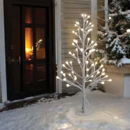 Xmas Haus 120 Warm White and White Micro LED Pre-Lit Artificial Christmas Tree 4ft - Wilko - thumbnail 6