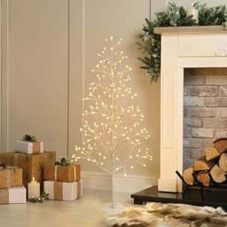 Xmas Haus 120 Warm White and White Micro LED Pre-Lit Artificial Christmas Tree 4ft - Wilko - thumbnail 5