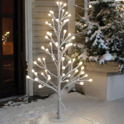 Xmas Haus 120 Warm White and White Micro LED Pre-Lit Artificial Christmas Tree 4ft - Wilko - thumbnail 3