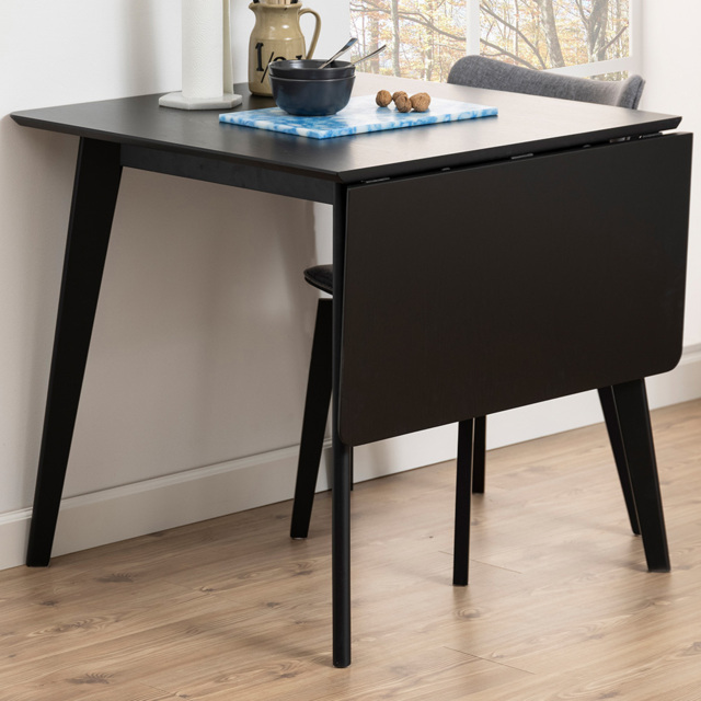 Florence Roxby 80 to 120cm Extending Dining Table Black - Furniture To Go - Wilko - image 1