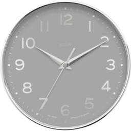 Acctim Rand Grey Chromed Wall Clock - Size: 3.2 x 20 x 20cm - Multi - Wilko