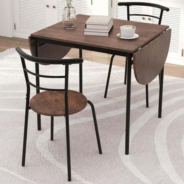 Costway 4 Seater Foldable Dining Set Rustic Brown - Wilko - image 1
